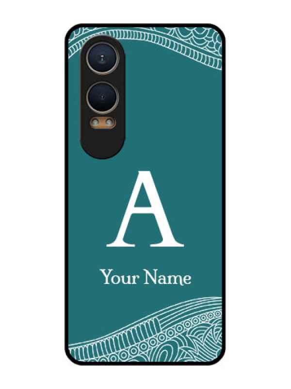 Custom OnePlus Nord Ce 4 Lite 5G Custom Metal Phone CaseLine Art Pattern With Custom Name Design