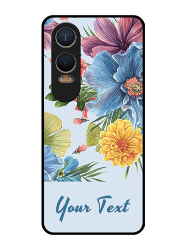 Custom OnePlus Nord Ce 4 Lite 5G Custom Metal Phone CaseStunning Watercolored Flowers Painting Design