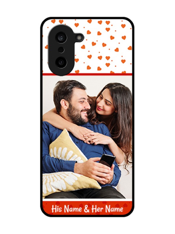 Custom Oneplus Nord CE 5 5G Custom Metal Phone Case - Orange Love Symbol Design