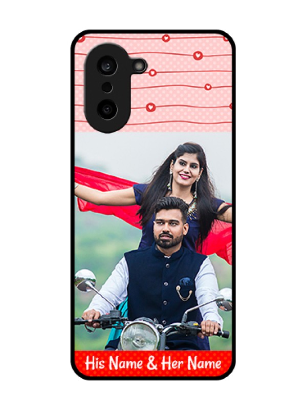 Custom Oneplus Nord CE 5 5G Custom Metal Phone Case - Red Pattern Case Design