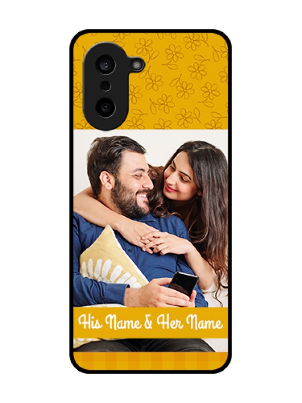 Custom Oneplus Nord CE 5 5G Custom Metal Phone Case - Yellow Floral Design