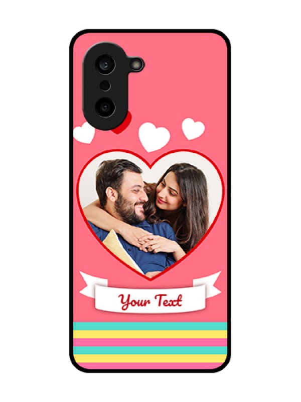 Custom Oneplus Nord CE 5 5G Custom Metal Phone Case - Love Shapes Doodle Design