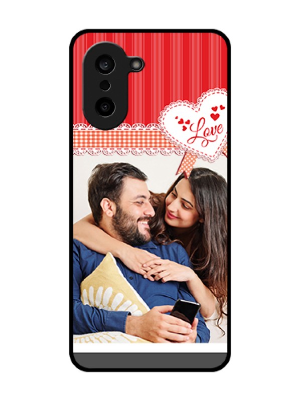 Custom Oneplus Nord CE 5 5G Custom Metal Phone Case - Red Love Pattern Design