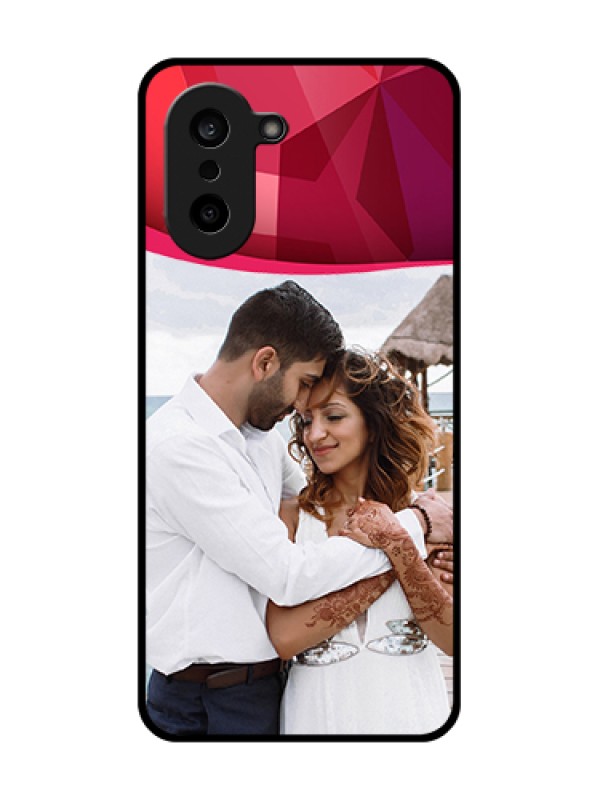 Custom Oneplus Nord CE 5 5G Custom Metal Phone Case - Red Abstract Design