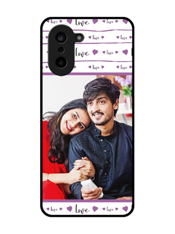 Custom Oneplus Nord CE 5 5G Custom Metal Phone Case - Couples Heart Design