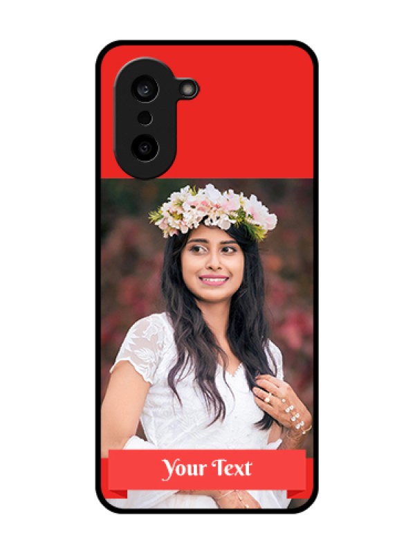 Custom Oneplus Nord CE 5 5G Custom Metal Phone Case - Simple Red Color Design