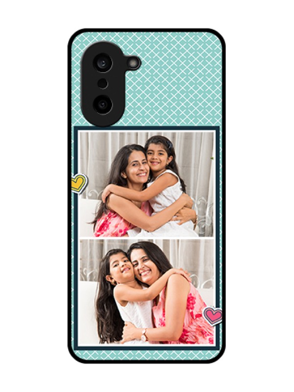 Custom Oneplus Nord CE 5 5G Custom Metal Phone Case - 2 Image Holder With Pattern Design