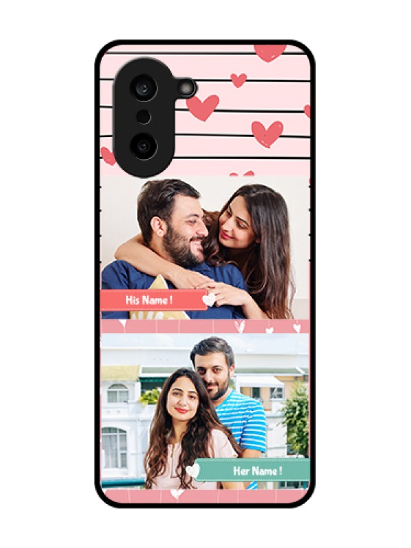Custom Oneplus Nord CE 5 5G Custom Metal Phone Case - Photo With Heart Design