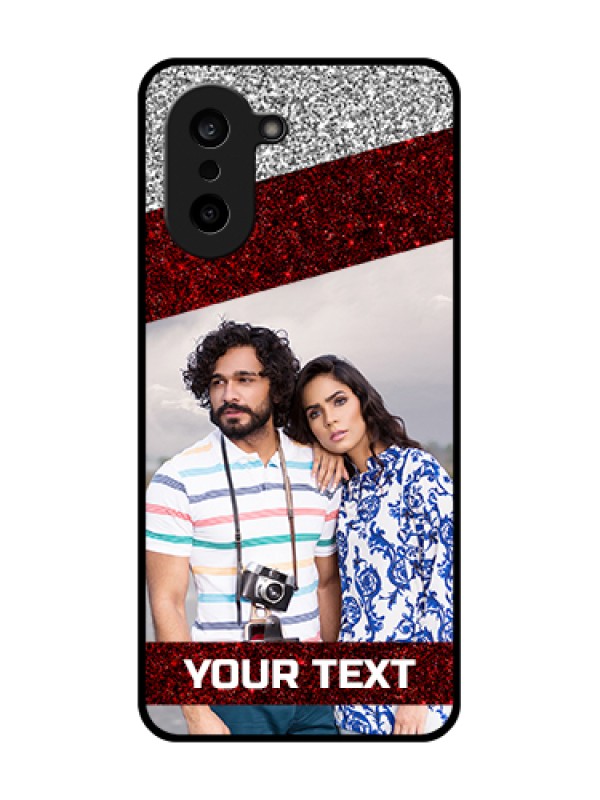 Custom Oneplus Nord CE 5 5G Custom Metal Phone Case - Image Holder With Glitter Strip Design
