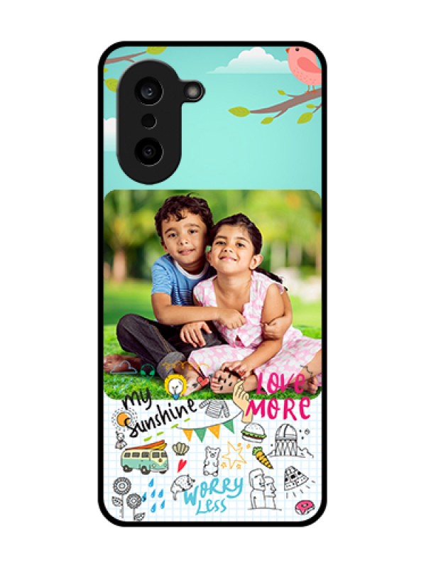 Custom Oneplus Nord CE 5 5G Custom Metal Phone Case - Doodle Love Design