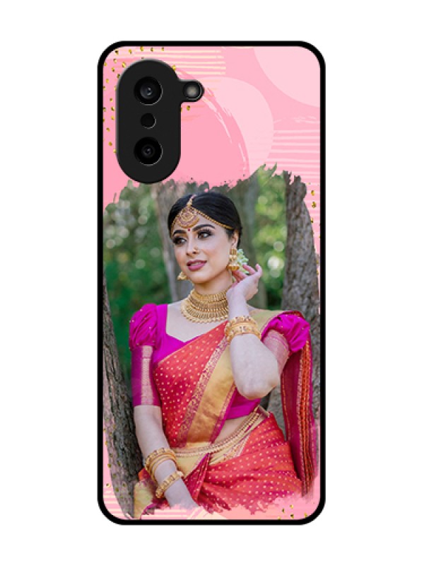 Custom Oneplus Nord CE 5 5G Custom Metal Phone Case - Gold Glitter Splash Design