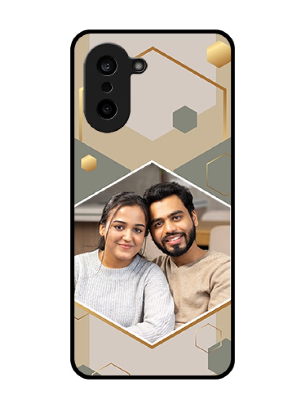 Custom Oneplus Nord CE 5 5G Custom Metal Phone Case - Stylish Hexagon Pattern Design