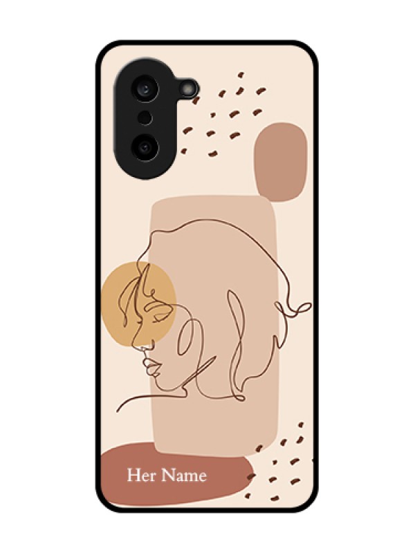 Custom Oneplus Nord CE 5 5G Custom Metal Phone Case - Calm Woman Line Art Design