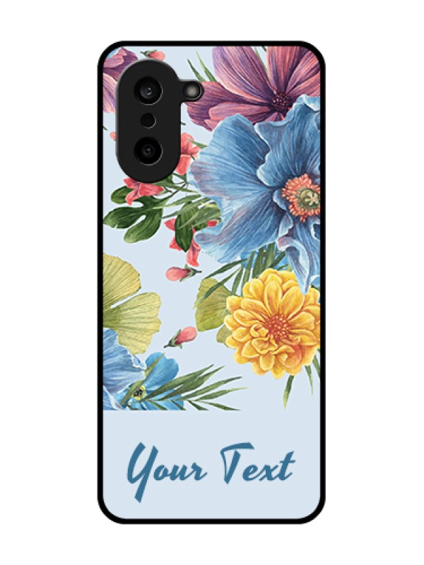 Custom Oneplus Nord CE 5 5G Custom Metal Phone Case - Stunning Watercolored Flowers Painting Design