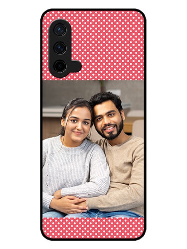 Custom OnePlus Nord CE 5G Custom Metal Phone CaseWhite Dotted Design