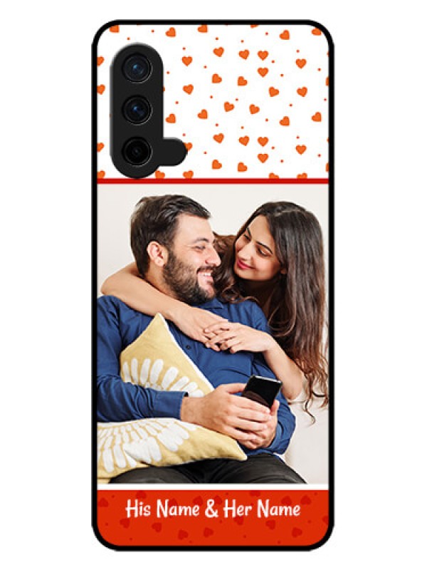 Custom OnePlus Nord CE 5G Custom Metal Phone CaseOrange Love Symbol Design