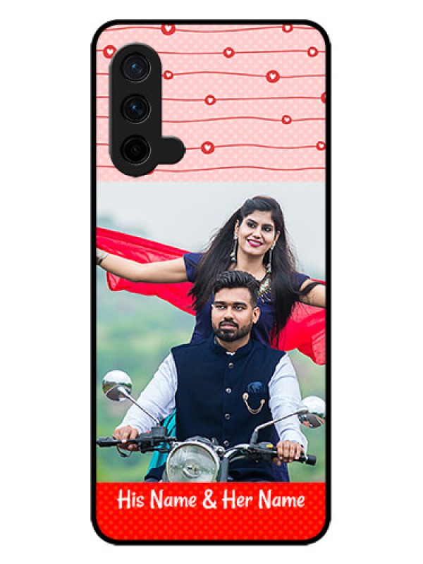 Custom OnePlus Nord CE 5G Custom Metal Phone CaseRed Pattern Case Design