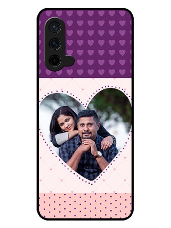 Custom OnePlus Nord CE 5G Custom Metal Phone CaseViolet Love Dots Design