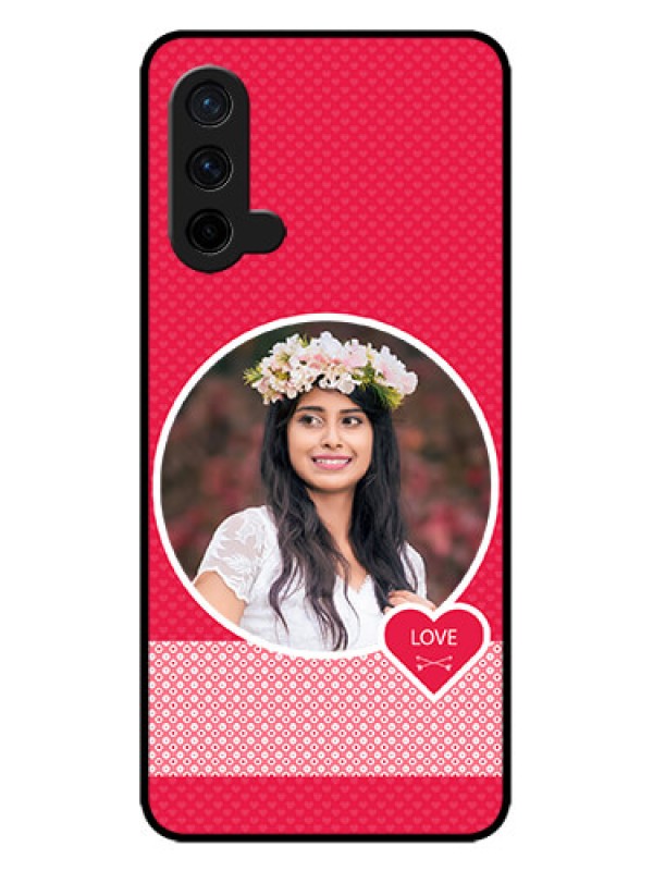 Custom OnePlus Nord CE 5G Custom Metal Phone CasePink Color Pattern Design