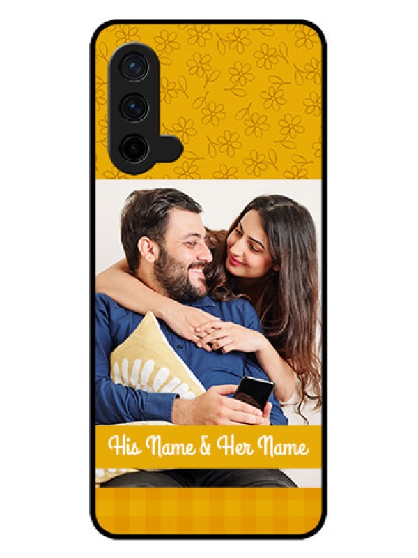 Custom OnePlus Nord CE 5G Custom Metal Phone CaseYellow Floral Design