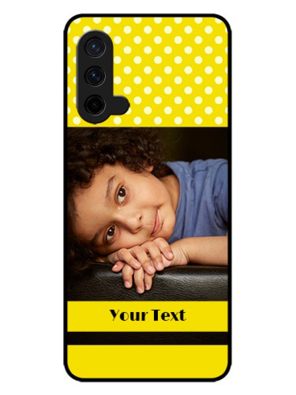 Custom OnePlus Nord CE 5G Custom Metal Phone CaseBright Yellow Case Design