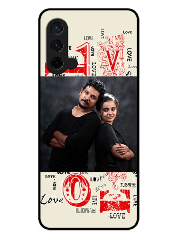 Custom OnePlus Nord CE 5G Custom Metal Phone CaseTrendy Love Design Case