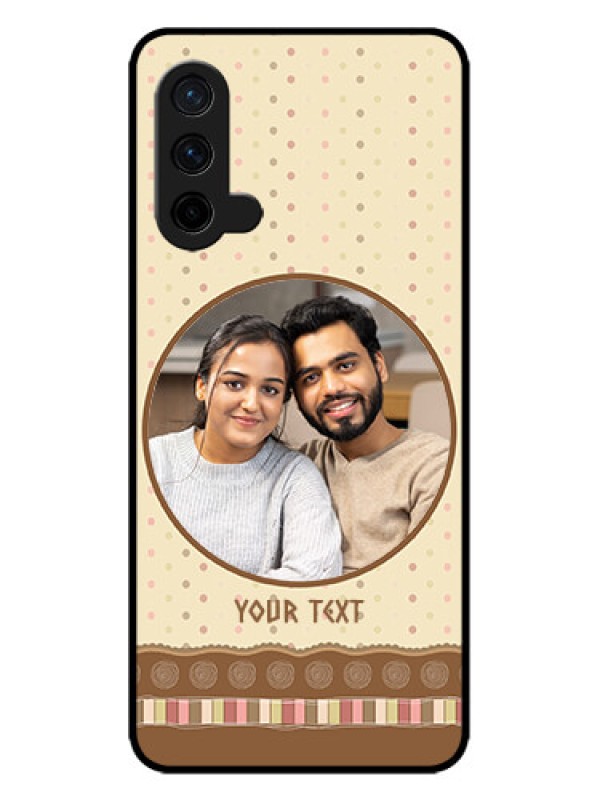 Custom OnePlus Nord CE 5G Custom Metal Phone CaseBrown Dotted Mobile Case Design