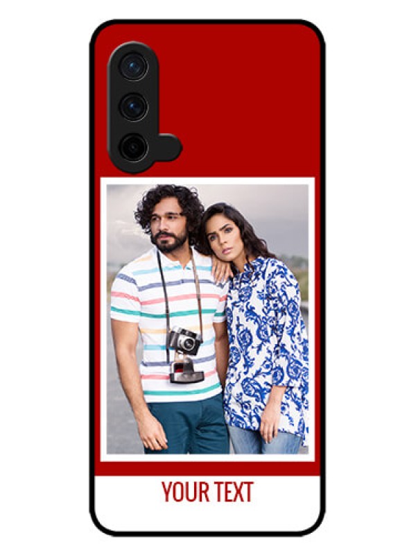 Custom OnePlus Nord CE 5G Custom Metal Phone CaseRed Color Design