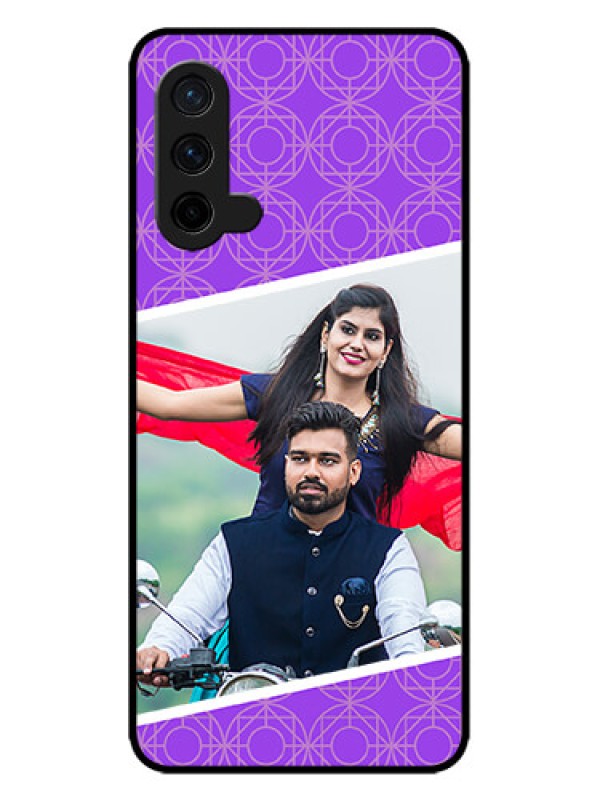 Custom OnePlus Nord CE 5G Custom Metal Phone CaseViolet Color Pattern Design