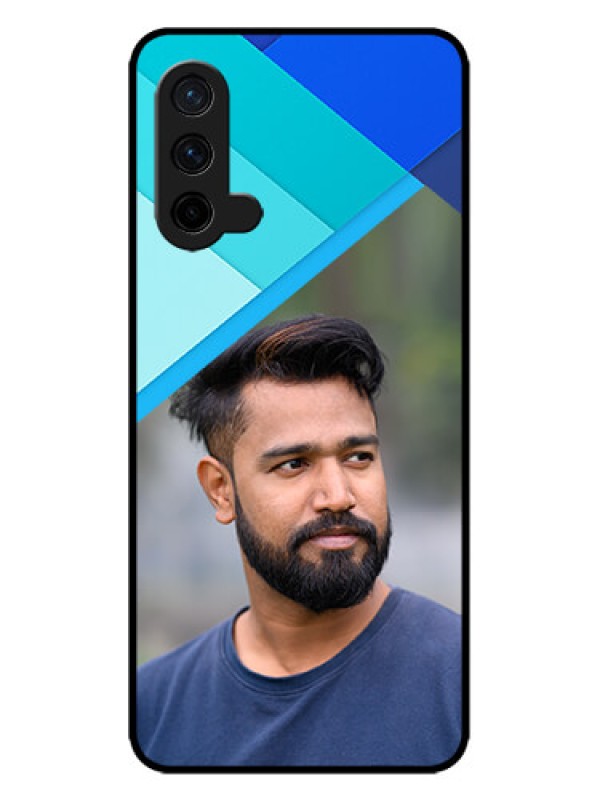 Custom OnePlus Nord CE 5G Custom Metal Phone CaseBlue Pattern Design