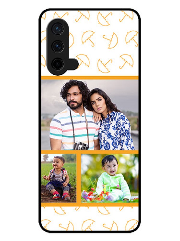 Custom OnePlus Nord CE 5G Custom Metal Phone CaseYellow Pattern Design