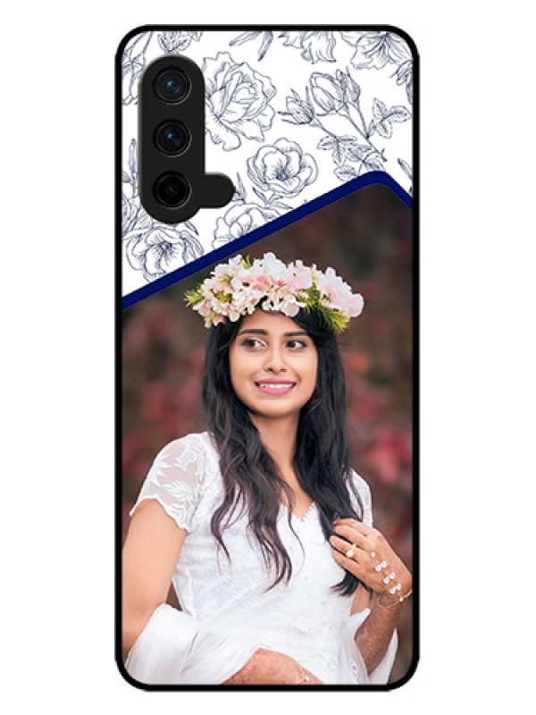 Custom OnePlus Nord CE 5G Custom Metal Phone CaseClassy Floral Design