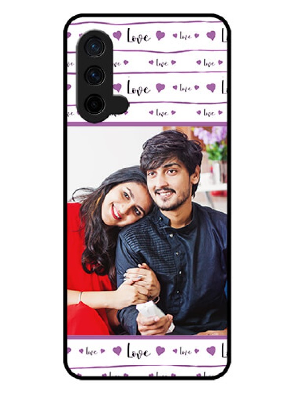 Custom OnePlus Nord CE 5G Custom Metal Phone CaseCouples Heart Design