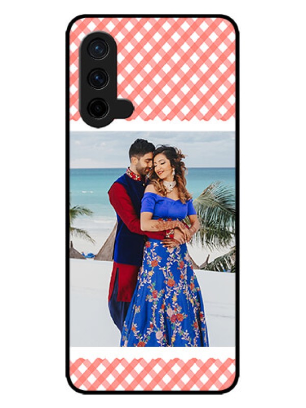 Custom OnePlus Nord CE 5G Custom Metal Phone CasePink Pattern Design