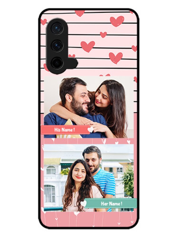 Custom OnePlus Nord CE 5G Custom Metal Phone CasePhoto With Heart Design