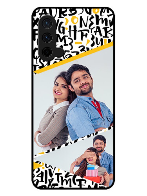 Custom OnePlus Nord CE 5G Custom Metal Phone CaseLetters Pattern Design