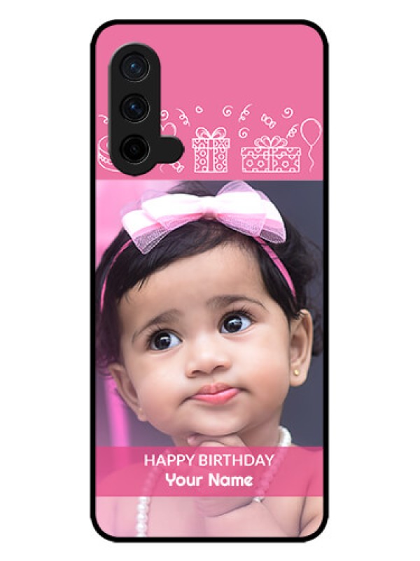Custom OnePlus Nord CE 5G Custom Metal Phone CaseWith Birthday Line Art Design