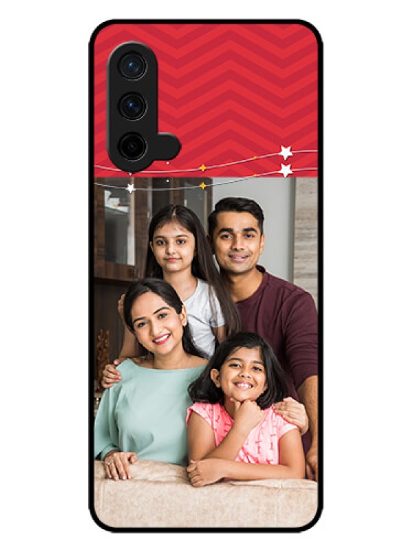 Custom OnePlus Nord CE 5G Custom Metal Phone CaseHappy Family Design
