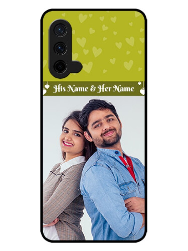 Custom OnePlus Nord CE 5G Custom Metal Phone CaseYou and Me Heart Design