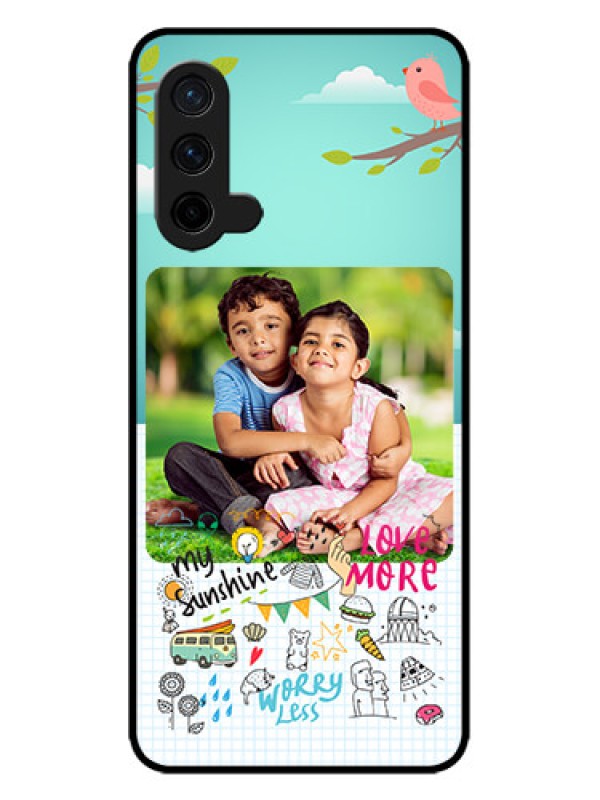 Custom OnePlus Nord CE 5G Custom Metal Phone CaseDoodle Love Design