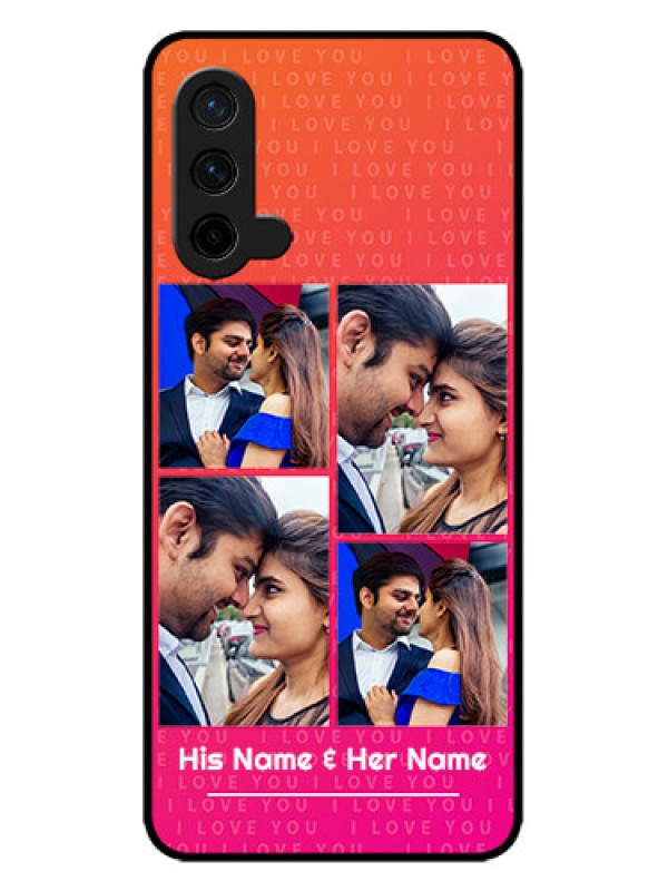 Custom OnePlus Nord CE 5G Custom Metal Phone CaseI Love You Pink Design