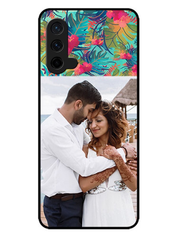 Custom OnePlus Nord CE 5G Custom Metal Phone CaseWatercolor Floral Design