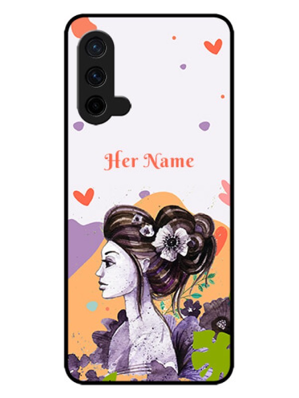 Custom OnePlus Nord CE 5G Custom Metal Phone CaseWoman And Nature Design