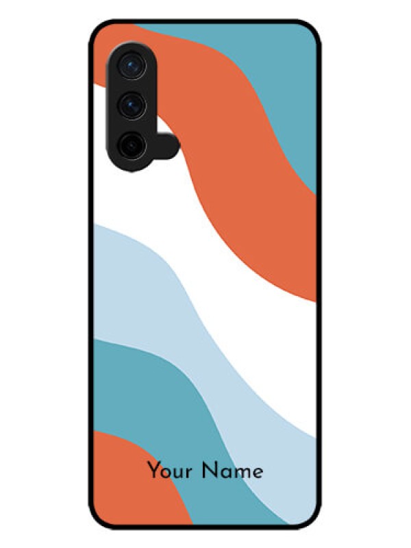Custom OnePlus Nord CE 5G Custom Metal Phone CaseColoured Waves Design