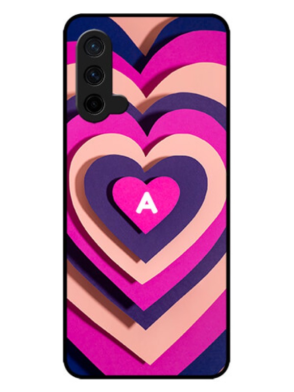 Custom OnePlus Nord CE 5G Custom Metal Phone CaseCute Heart Pattern Design