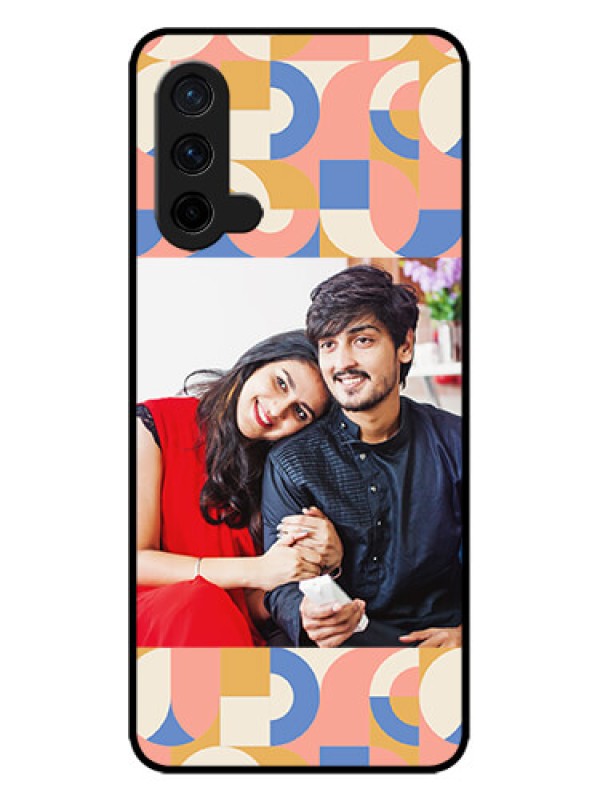 Custom OnePlus Nord CE 5G Custom Metal Phone CaseSemi - Circle Maze Pattern Design