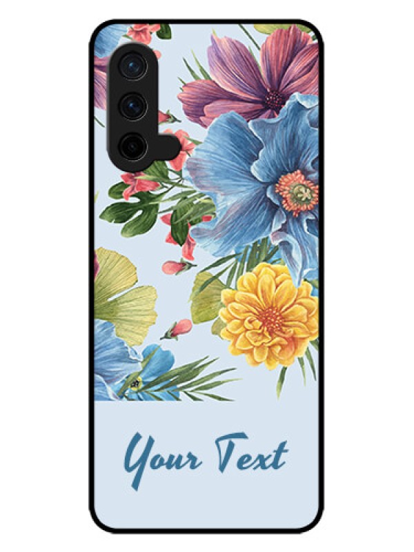 Custom OnePlus Nord CE 5G Custom Metal Phone CaseStunning Watercolored Flowers Painting Design