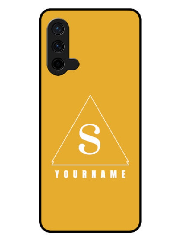 Custom OnePlus Nord CE 5G Custom Metal Phone CaseSimple Triangle Design