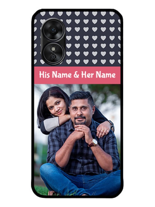 Custom Oppo A17 Custom Metal Phone CaseLove Symbols Design