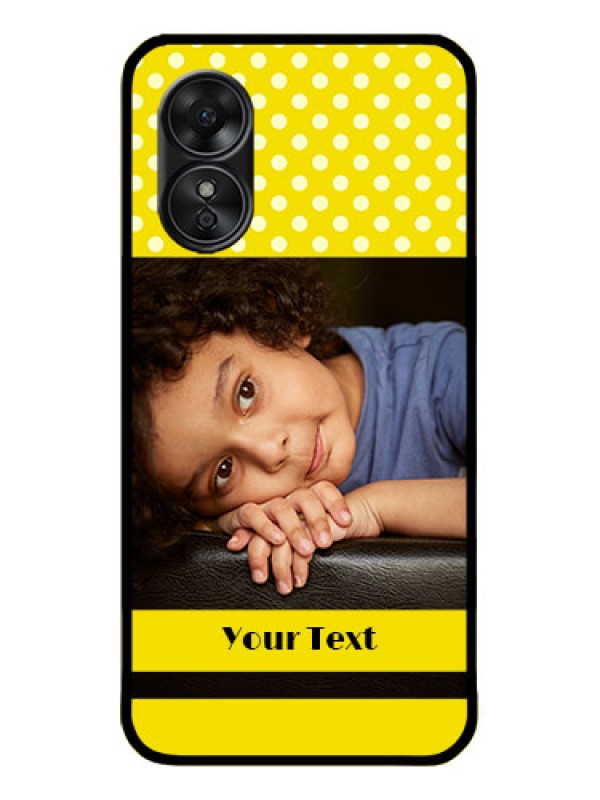 Custom Oppo A17 Custom Metal Phone CaseBright Yellow Case Design